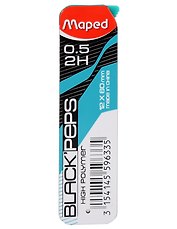 Грифели 0,5мм 2Н (12 шт), "BLACK PEP'S", Maped