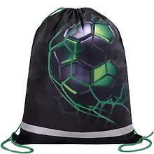 Мешок для сменной обуви «Green ball», с петлей, светоотражающая полоса, 48X36см