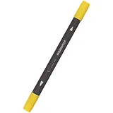 Маркер акварельный "Сонет", двухсторон., кисть и тонкий наконечник, желтый темный, сонет