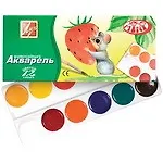Краски акварельные 12цв ZOO ("Мини") к/к., б/к., Луч