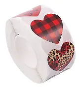 Наклейки стикеры в рулоне "Сердца"