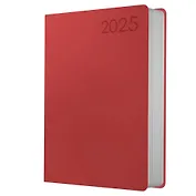 Ежедневник дат. 2025г А6 176л "Paragraph" красный, 7Б, тв.переплет, иск.кожа, термотиснение, покрытие Soft Touch, скругл.углы, тонир.блок, ляссе, инд.уп