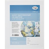 Холст грунтованный на картоне «Студия» 40x50 см, 100% хлопок, мелкое зерно, ГАММА - 1