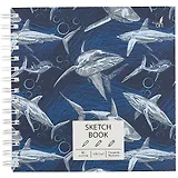 Скетчбук 195*195 80л "В глубинах вод" белый офсет, 100г/м2, тв.обложка, широкая евроспираль