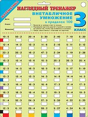 Математика. 3 класс. Наглядный тренажер. Внетабличное умножение в пределах 100