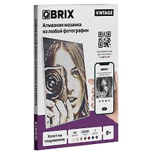 Набор для творчества Mozabrick. Алмазная мозаика «QBRIX - Vintage», А4, на подрамнике