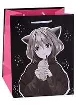 Пакет А5 22*18*10 "Аниме. Девочка  с ушками" дет., бум.мат.ламинат