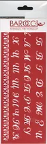 Трафарет Barocci универсальный Алфавит 8,5х23см ТУ-50