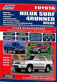 Toyota 4Runner Hilux Surf. Модели с 1995-2002гг. выпуска. Устройство, техническое обслуживание и ремонт