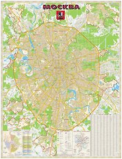 Карта Москвы (1:38/40 тыс) (107х140/101х132) (178,328,454,663) (капсул., гл) (НК)