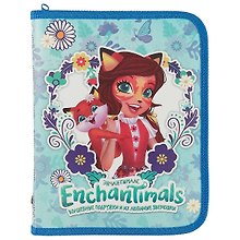 Папка для тетрадей «Enchantimals» А5, пластик, на молнии, Academy Style