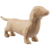 Фигурка из папье-маше объемная такса (малая) 27,5*7*15,5см SA189