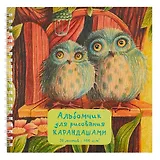 Альбом для рисования карандашами "Совы", 20 листов, на гребне