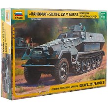Сборная модель «Немецкий бронетранспортер ханомаг SD.KFZ. 251/1 AUSF. B», ZVEZDA (3572)