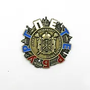 Магнит металлический объемный  Петербург. Герб  [MG012]