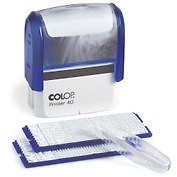 Штамп самонаборный 4/6-стр, 59*23 "Printer" 2 кассы, пинцет, блистер, COLOP