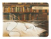 Обложка для студенческого Кот и книги (СБ2024-079)