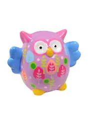 Копилка Сова в листочек 10см (156-343)