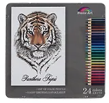 Карандаши цветные Феникс+, "Тигр", 24 цвета