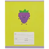 Тетрадь в клетку Listoff, "Фруктовый сад", 12 листов, в ассортименте