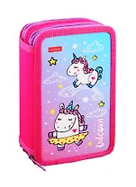 Пенал 3отд. Единорожки 19*11, soft touch, лам.картон