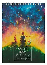 Скетчбук А5 40л "Мечтатели" белый офсет, 140г/м2, евроспираль