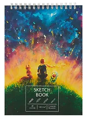 Скетчбук А5 40л "Мечтатели" белый офсет, 140г/м2, евроспираль