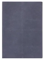 Ежедневник недат. А5+ 160л "Нубук" пепельно-голубой, кожзам, мягк.переплет, тонир.блок, блинт.тиснение, справ.мат-лы, 2 ляссе, инд.уп