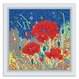 Набор для творчества. Разноразмерная мозаика на подрамнике "Маковое поле", 30 х 30 см