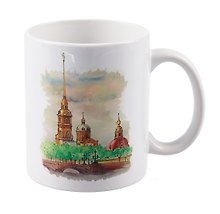 Кружка СПб Акварель Петропавловская крепость (керамика) (330мл)