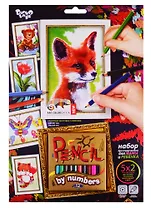 Набор для творчества, Раскраска карандашами по номерам Лиса