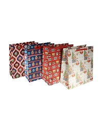 Пакет подарочный бумажный А4 26*32*12.5 "Новогодний 1", Новый год, матовый ламинат, Kairui