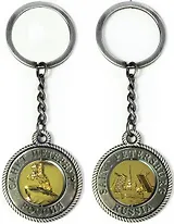 Сувенир, АКМ, Брелок-канат, "Памятник Петру I "Медный всадник".-Разводной мост." , цвет античное олово, металлическая вставка