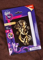 Набор для творчества LORI Гравюра HASBRO Equestria Girls малая с эффектом золота Милая Флаттершай" Грп-006"
