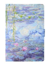 Книга для записей А5 112л кл. "Водяные лилии" цв.срез, магнитная застежка, ассорти
