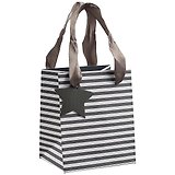 Пакет А6 12*10*8 "Gray stripes" нейтр., бум.мат.ламинат
