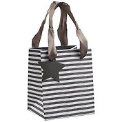 Пакет А6 12*10*8 "Gray stripes" нейтр., бум.мат.ламинат