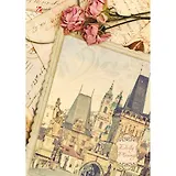 Ежедневник недат. А6+ 112л "Офисный стиль. Городская романтика" 7БЦ, мат.ламинация, тиснение фольгой, ляссе, Listoff