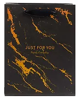 Пакет А5 23*18*10 "Black Marble" нейтр., бум.мат