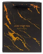 Пакет А5 23*18*10 "Black Marble" нейтр., бум.мат