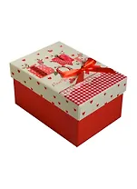 Коробка подарочная "Love" 11*15,5*8см,  красная, картон, Хансибэг