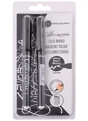 Маркеры белые 02шт "CalliCreative", для каллиграфии, блистер, Manuscript 