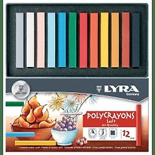 Набор сухой пастели 12 шт LYRA POLYCRAYONS SOFT в картонной коробке L5651120