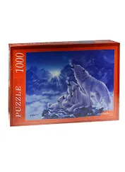 Пазл 1000 эл., 68,5*48,5см., Волки и ночные горы