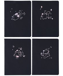 Записная книжка «Cat» А6, 28 листов, нелинованная, черный внутренний блок, сшивка, в ассортименте