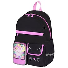 Рюкзак школьный «Black kitty», 40 см, чёрный, полиэстер, Brauberg
