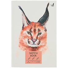 Скетчбук А5+ 80л "Рысь", 100г/м2, 7БЦ