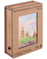 Пазл Фигурный Акварельный Петербург Петропавловская крепость , 125 деталей