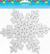 Украшение поролоновое Снежинка с блестками, 25см