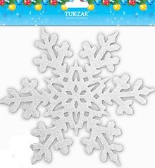 Украшение поролоновое Снежинка с блестками, 25см